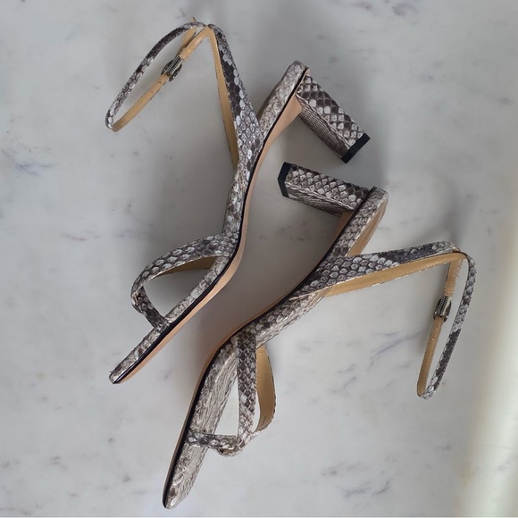 NWT Alexandre Birman ‘Nelly’ Python Heels, Size 36 EU (6 US) Natural Color - Picture 3 of 14